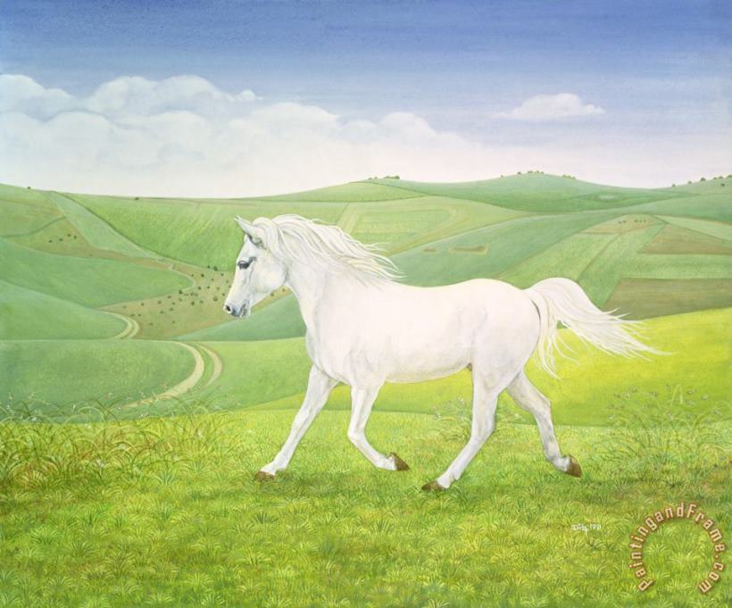 The Landscape Horse painting - Ditz The Landscape Horse Art Print