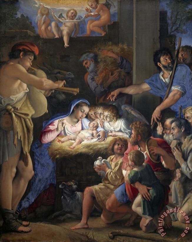 The Adoration of The Shepherds painting - Domenichino The Adoration of The Shepherds Art Print