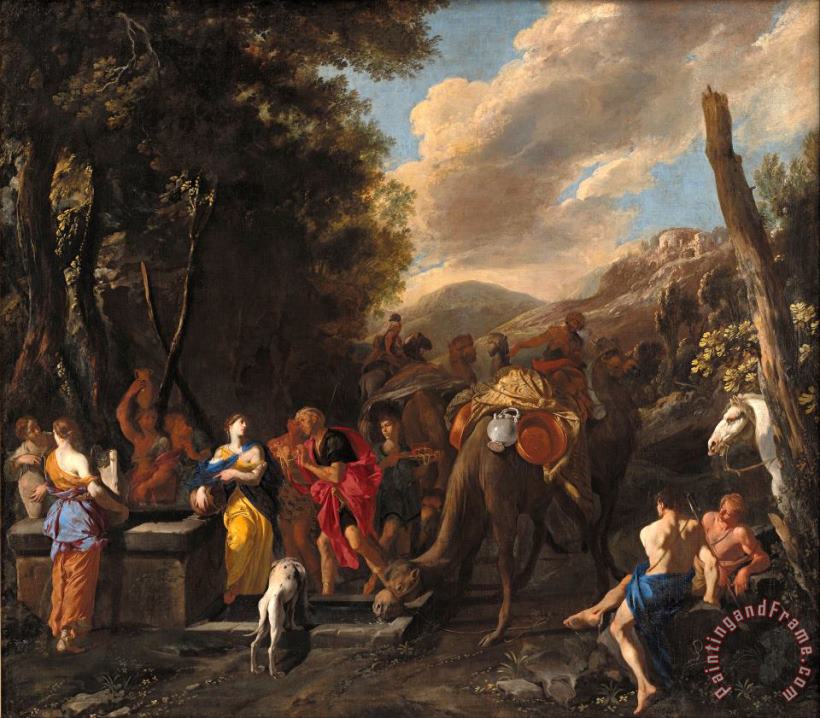 Domenico Gargiulo Rebecca And Eliezer at The Well Art Painting
