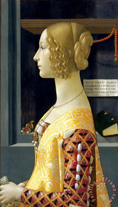 Domenico Ghirlandaio Portrait of Giovanna Tornabuoni Art Painting
