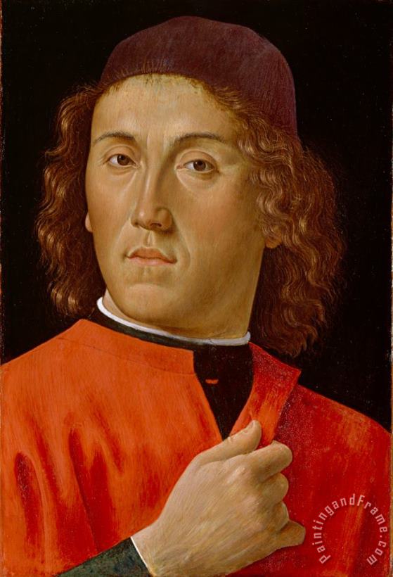 Young Man painting - Domenico Ghirlandaio Young Man Art Print