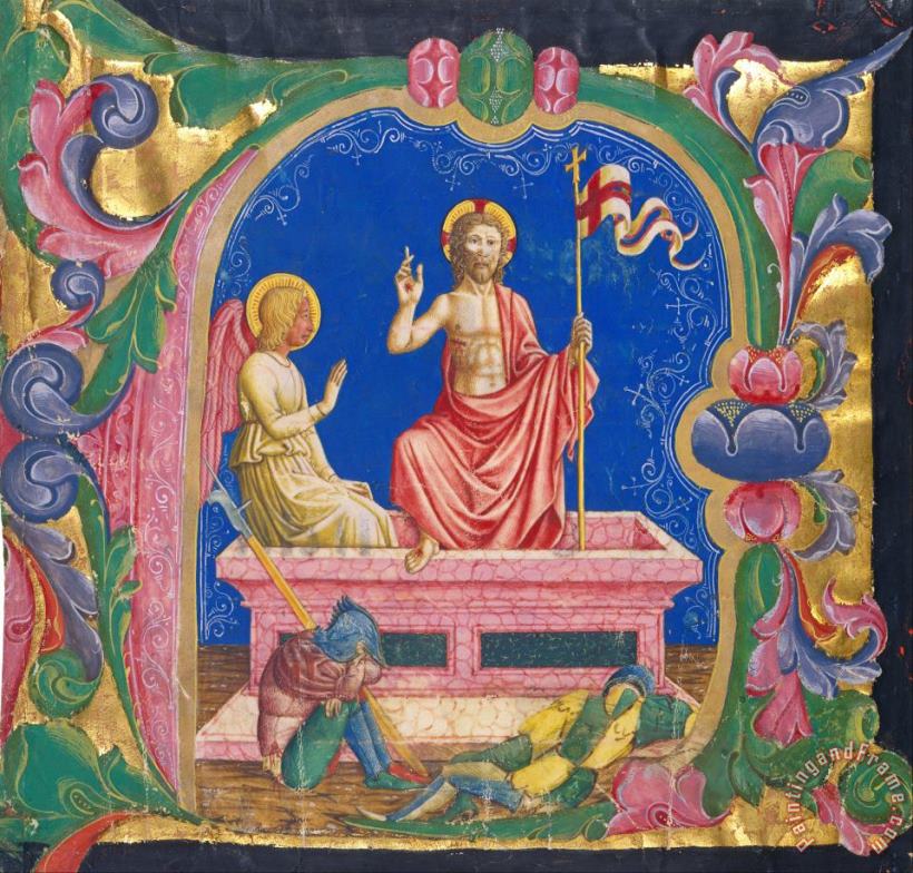 Domenico Pagliarolo Resurrection, in an Initial a Art Print