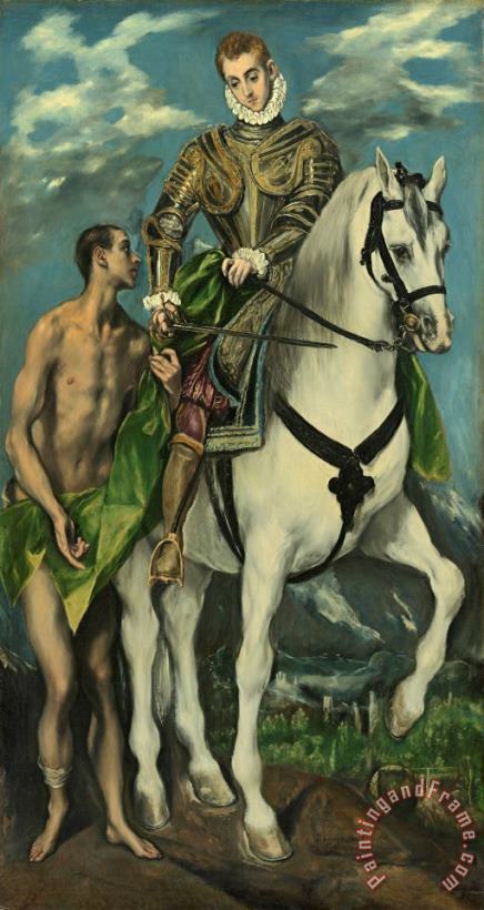 St. Martin And The Beggar painting - Domenico Theotocopuli El Greco St. Martin And The Beggar Art Print