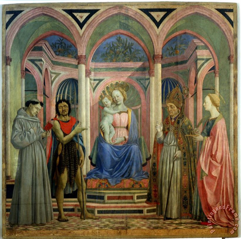 Pala Di Santa Lucia Dei Magnoli painting - Domenico Veneziano Pala Di Santa Lucia Dei Magnoli Art Print