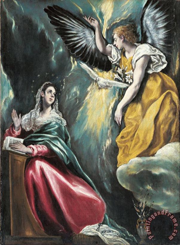 Domenikos Theotokopoulos, El Greco Annunciation Art Print