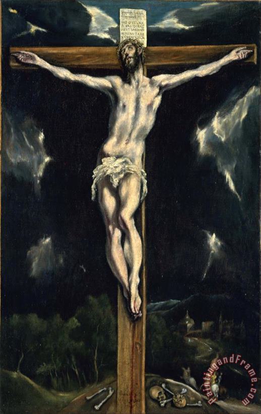 Christ on The Cross 2 painting - Domenikos Theotokopoulos, El Greco Christ on The Cross 2 Art Print