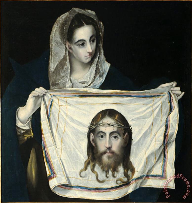 La Veronica painting - Domenikos Theotokopoulos, El Greco La Veronica Art Print