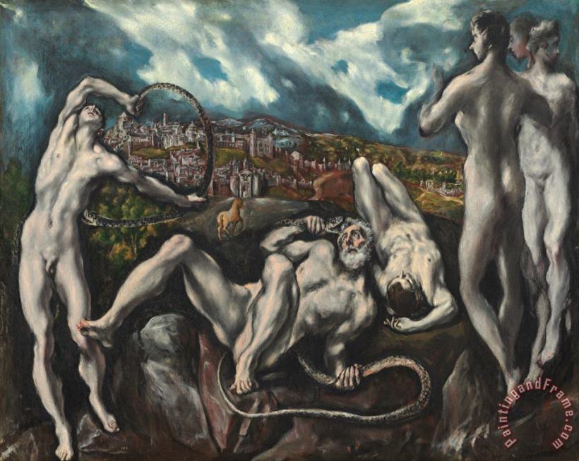 Laocoon painting - Domenikos Theotokopoulos, El Greco Laocoon Art Print