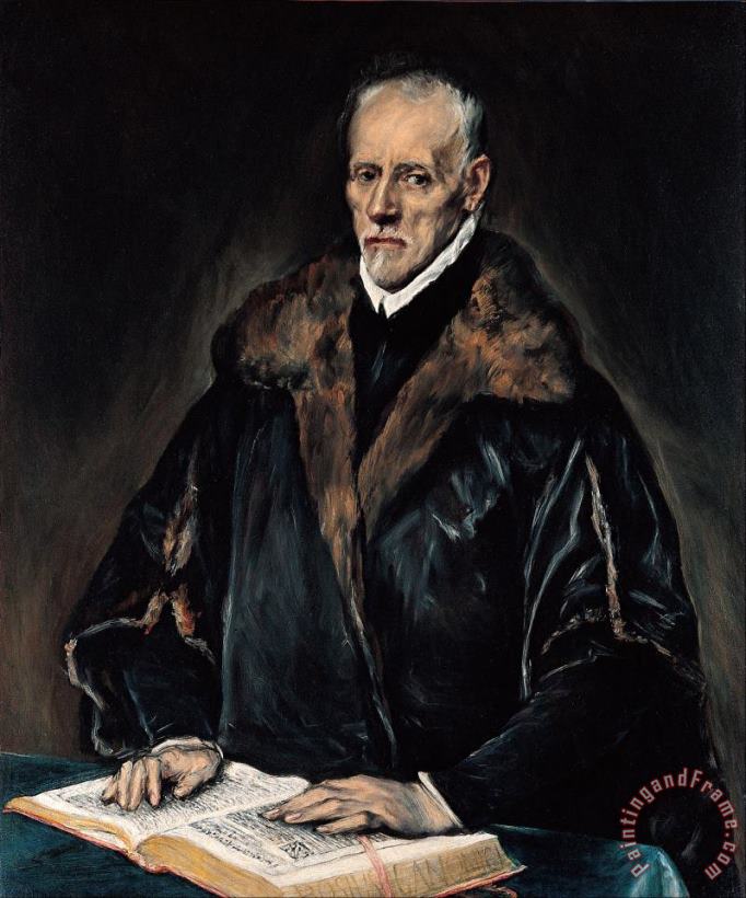 Domenikos Theotokopoulos, El Greco Portrait of Dr. Francisco De Pisa Art Painting