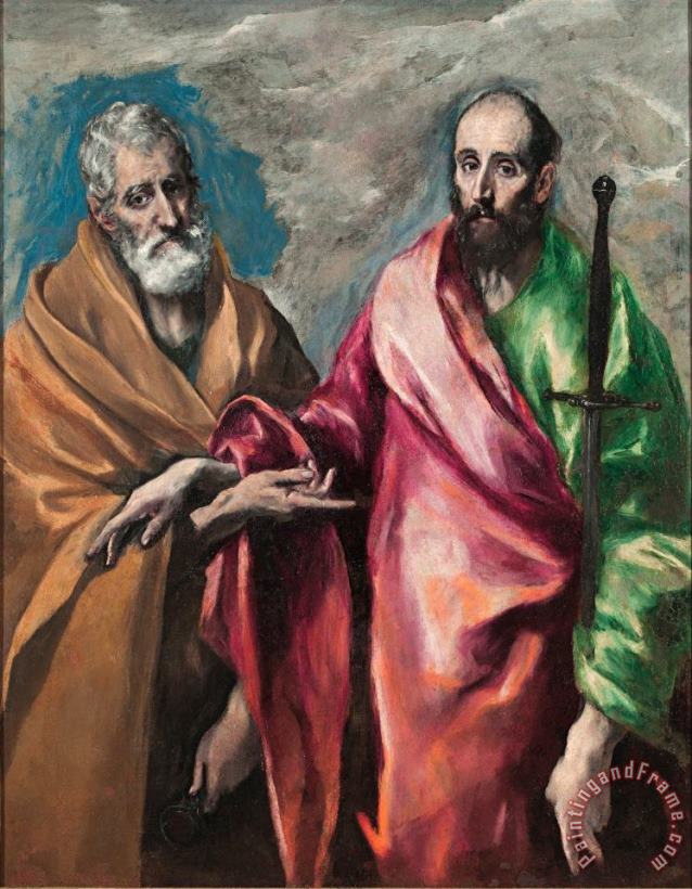 Saint Peter And Saint Paul painting - Domenikos Theotokopoulos, El Greco Saint Peter And Saint Paul Art Print