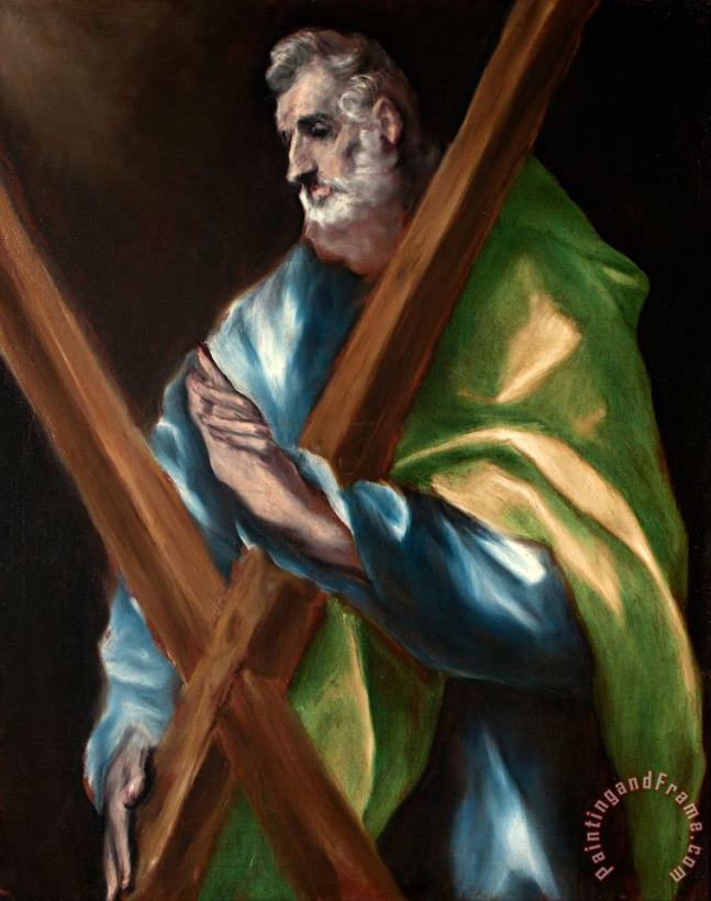 St. Andrew painting - Domenikos Theotokopoulos, El Greco St. Andrew Art Print