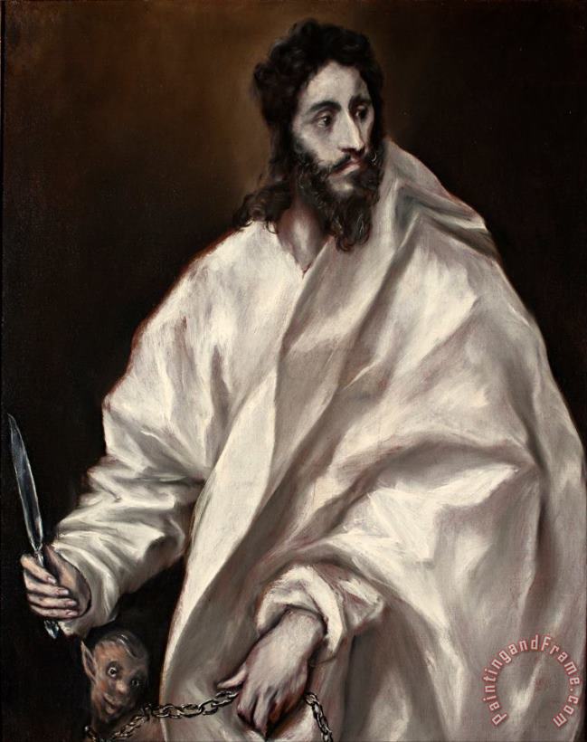 St. Bartholomew painting - Domenikos Theotokopoulos, El Greco St. Bartholomew Art Print