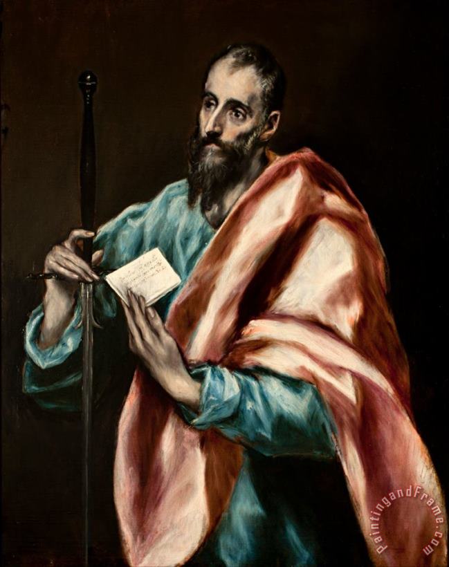 Domenikos Theotokopoulos, El Greco St. Paul Art Painting