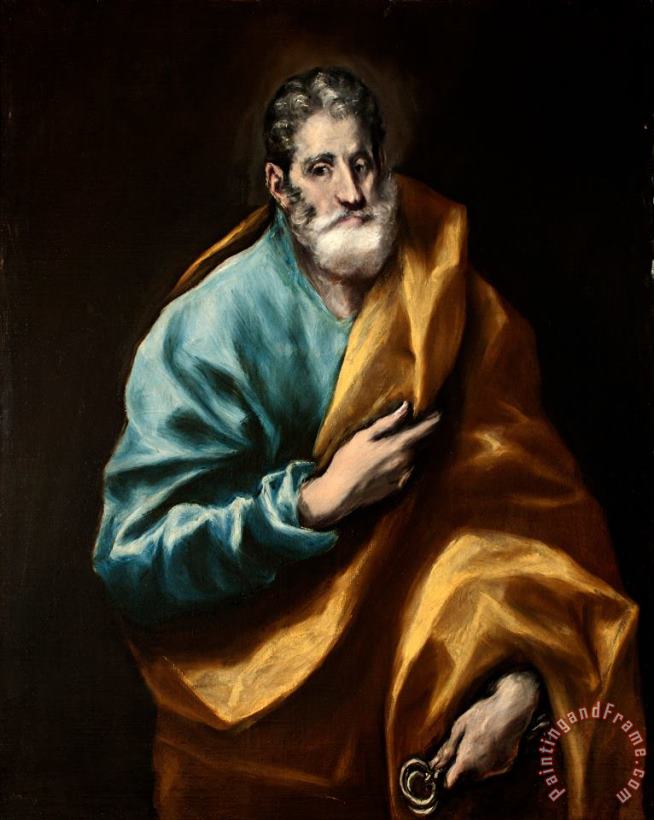 St. Peter painting - Domenikos Theotokopoulos, El Greco St. Peter Art Print