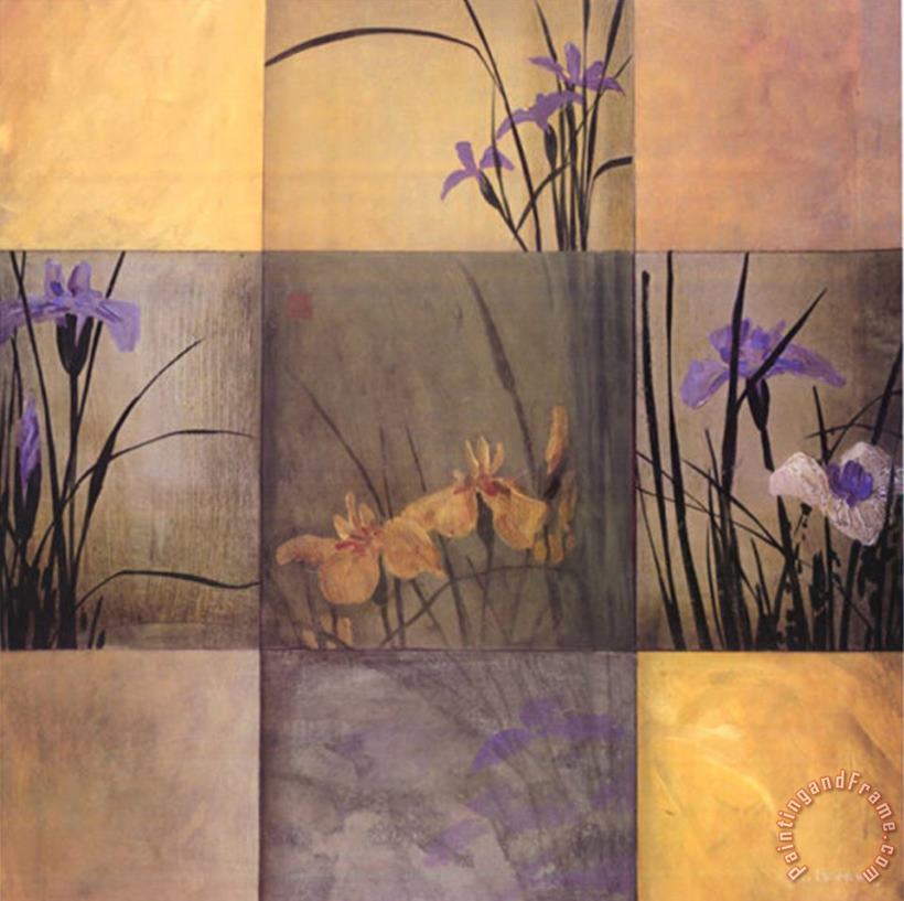 Iris Nine Patch painting - don li leger Iris Nine Patch Art Print
