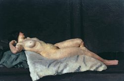 Dora Carrington - Female Figure Lying on Her Back painting