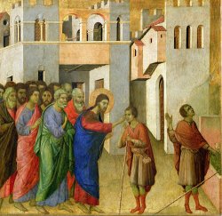 Duccio di Buoninsegna Jesus Opens the Eyes of a Man Born Blind