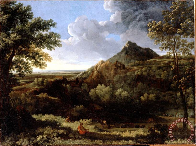 Dughet, Gaspard Landscape in The Roman Campagna Art Painting
