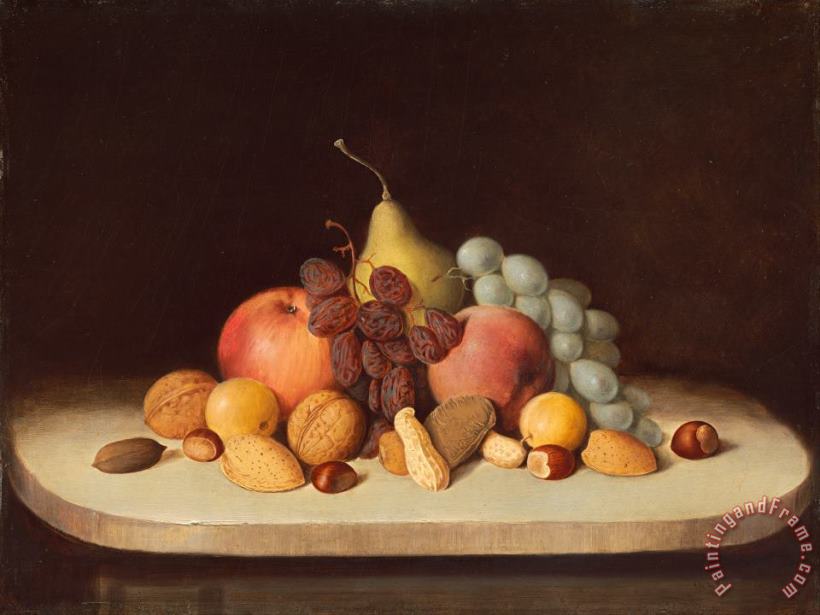 Duncanson, Robert Scott Still Life with Fruit And Nuts Art Print