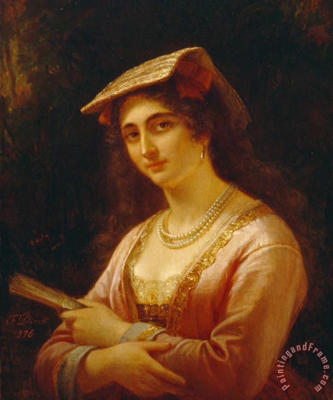 Durck, Friedrich A Neapolitan Woman Art Print