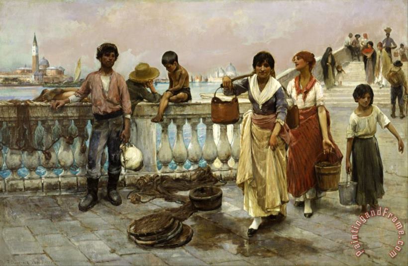 Water Carriers, Venice painting - Duveneck, Frank Water Carriers, Venice Art Print