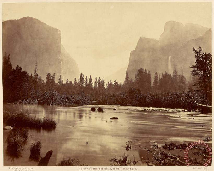 Eadweard J. Muybridge Valley of The Yosemite, From Rocky Ford Art Print