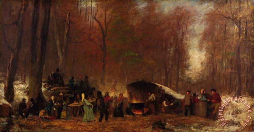 Eastman Johnson A Different Sugaring Off Art Print