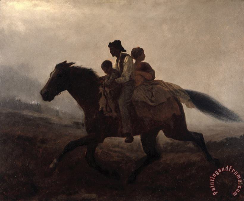 Eastman Johnson A Ride for Liberty The Fugitive Slaves Art Painting