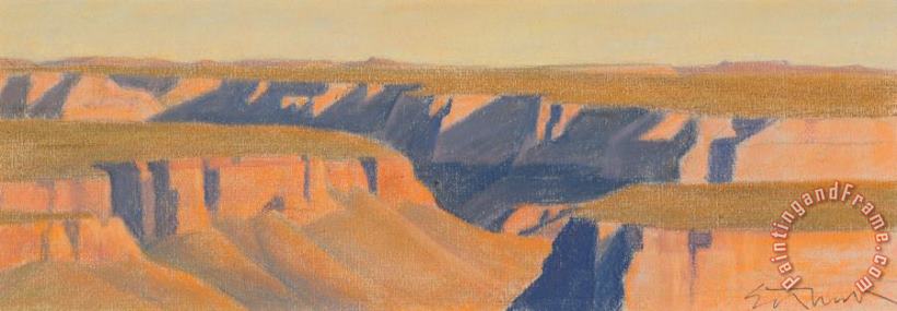 Study for Distant Canyon painting - Ed Mell Study for Distant Canyon Art Print