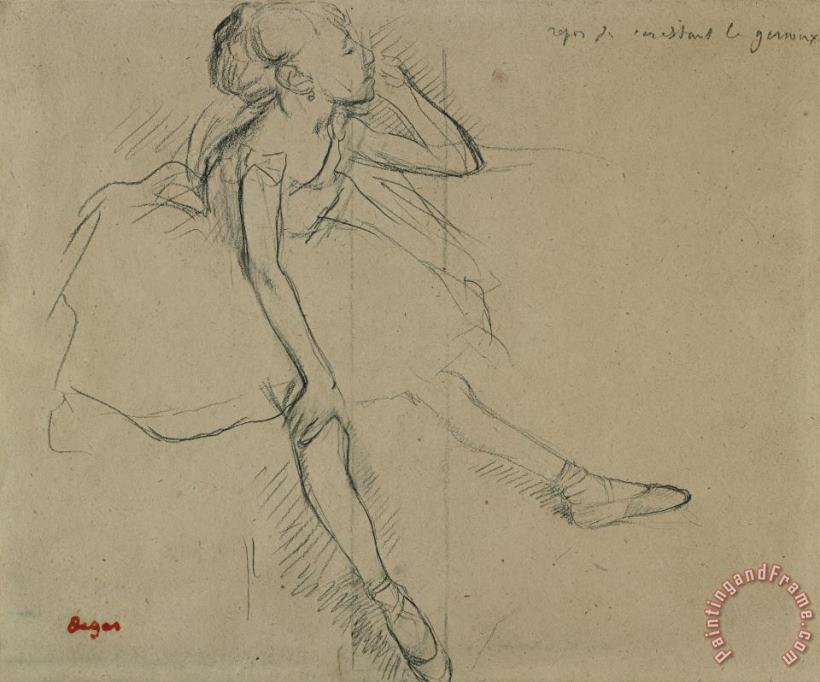 Edgar Degas Ballet Dancer in Repose Art Painting