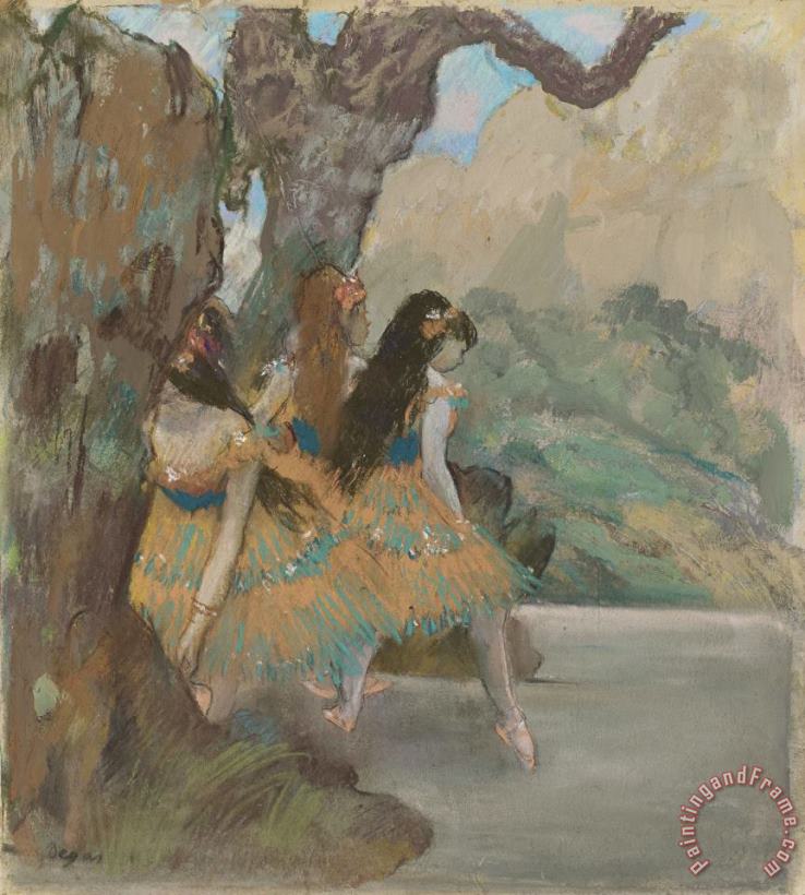 Ballet Dancers painting - Edgar Degas Ballet Dancers Art Print