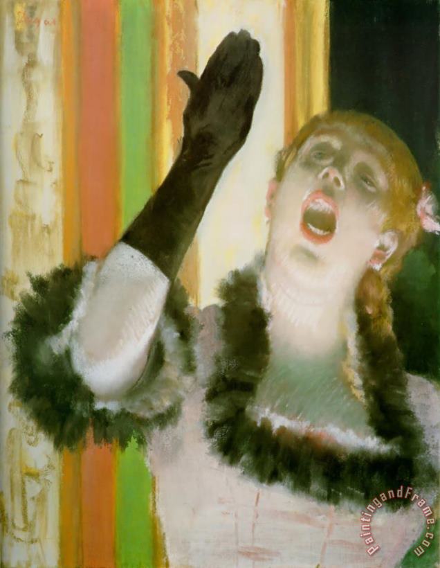 Edgar Degas Cafe Concert Singer Art Painting