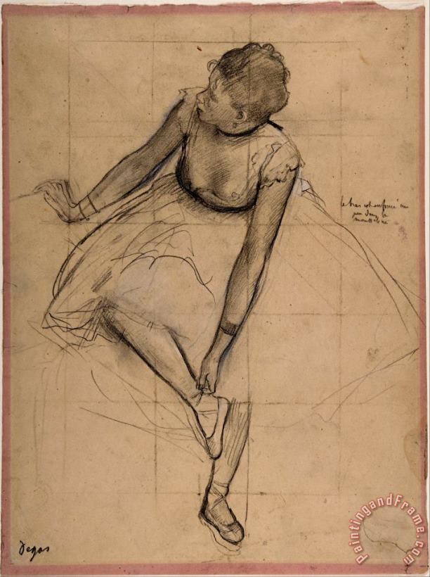 Edgar Degas Dancer Adjusting Her Slipper Art Print