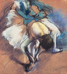 Edgar Degas Dancer Fastening her Pump
