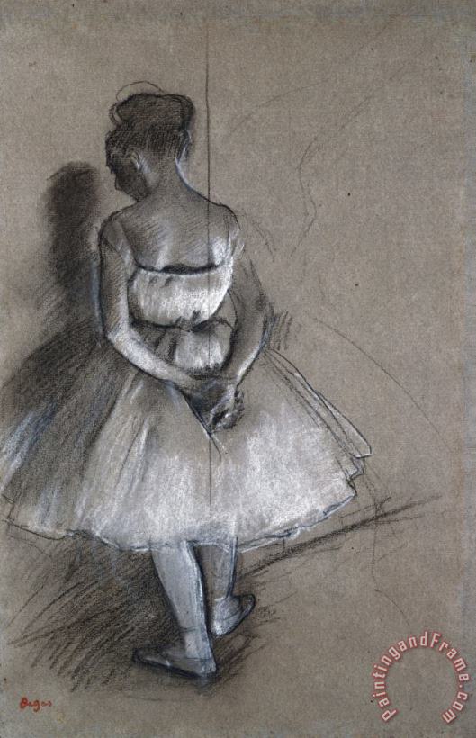 Dancer Standing, Her Hands Crossed Behind Her Back painting - Edgar Degas Dancer Standing, Her Hands Crossed Behind Her Back Art Print