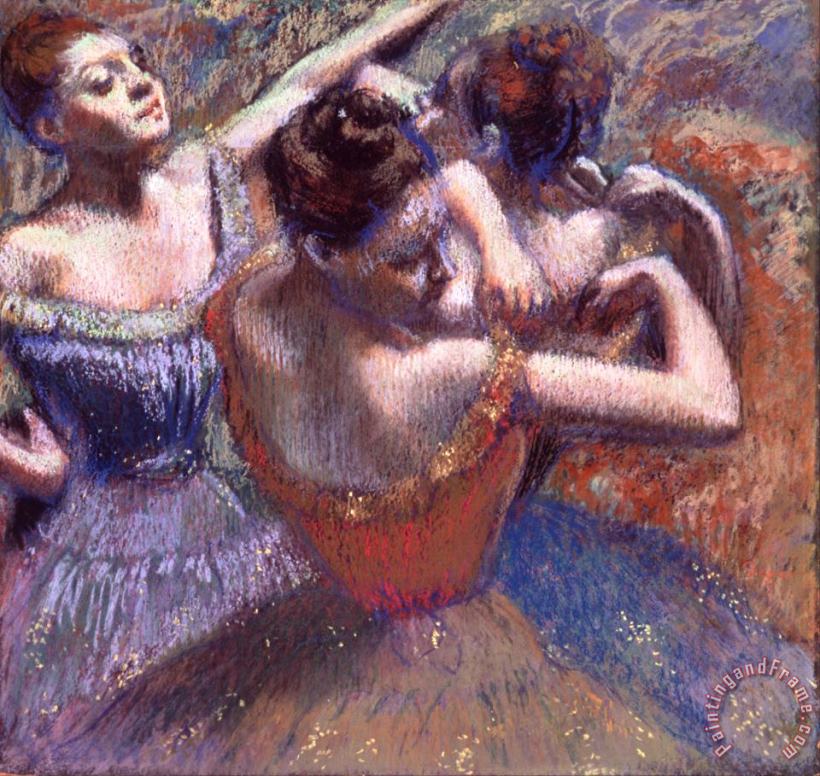 Dancers 3 painting - Edgar Degas Dancers 3 Art Print