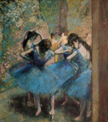 Edgar Degas Dancers in blue