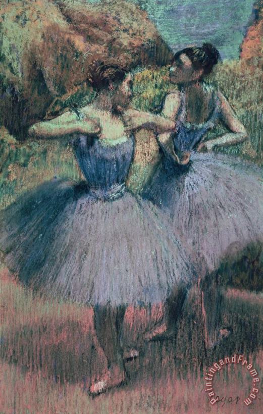 Edgar Degas Dancers in Violet Art Print