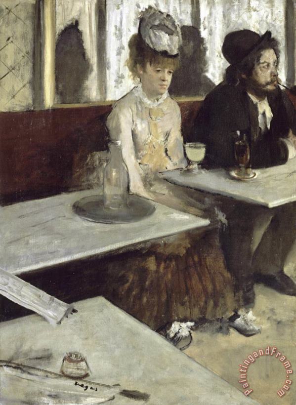 Edgar Degas Dans Un Cafe, Dit Aussi L'absinthe (in a Cafe, Also Called Absinthe) Art Print