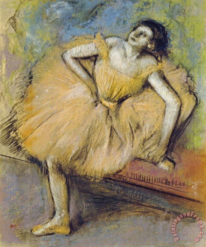Danseuse Assise painting - Edgar Degas Danseuse Assise Art Print