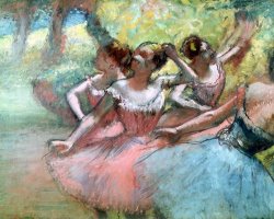 Edgar Degas Four ballerinas on the stage