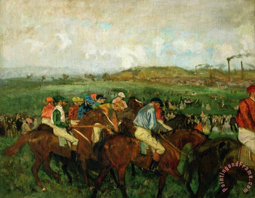 Edgar Degas Gentlemen Race. Before The Departure Art Painting