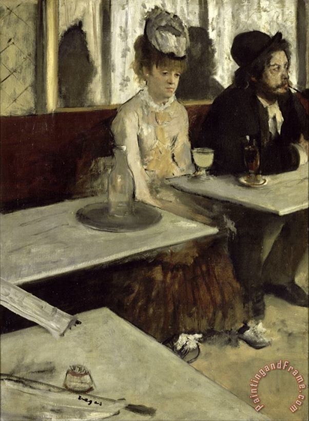 In a Cafe painting - Edgar Degas In a Cafe Art Print