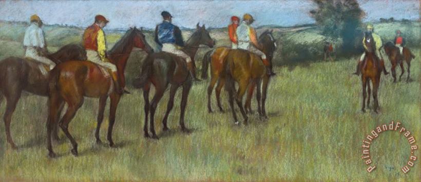 Edgar Degas Jockeys Art Painting