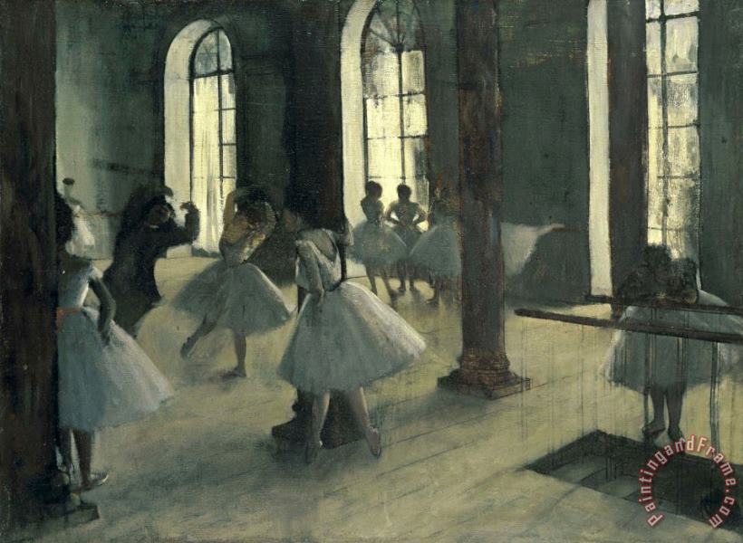 Edgar Degas La Repetition Au Foyer De La Danse Art Print