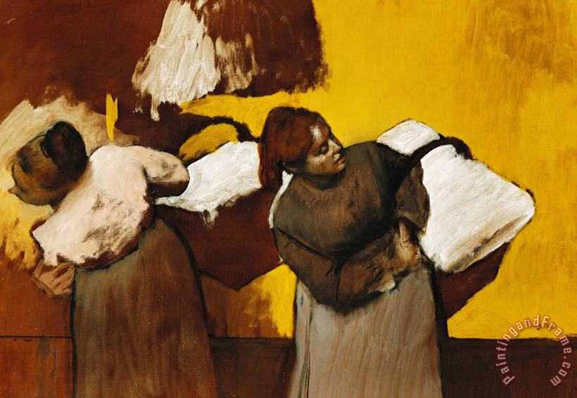 Laundresses painting - Edgar Degas Laundresses Art Print