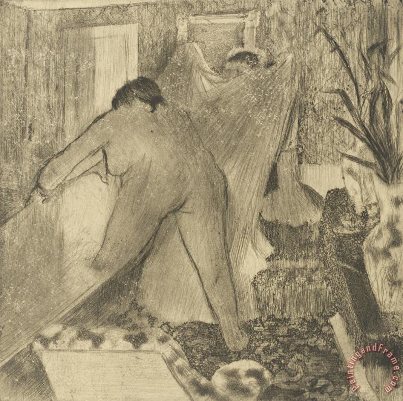 Leaving The Bath (la Sortie Du Bain) painting - Edgar Degas Leaving The Bath (la Sortie Du Bain) Art Print