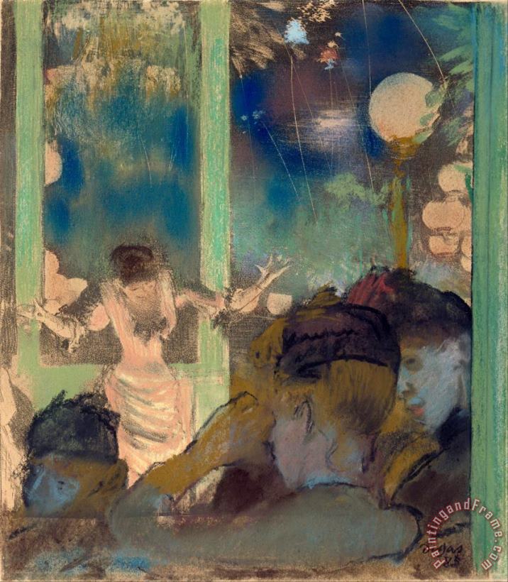 Edgar Degas Mademoiselle Becat at The Cafe Des Ambassadeurs Art Painting