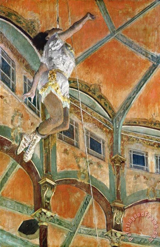 Edgar Degas Miss La la at the Cirque Fernando Art Painting