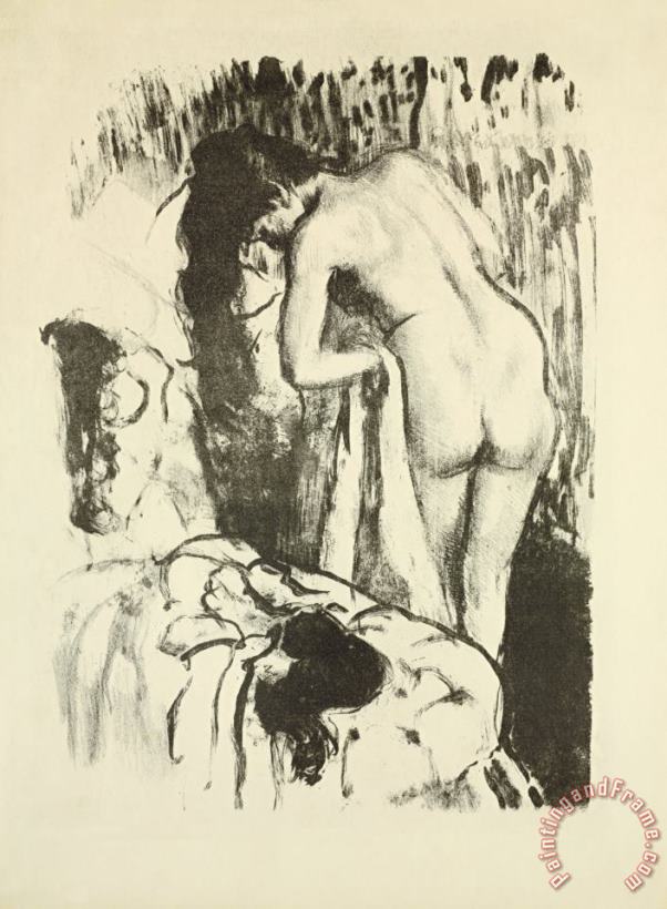 Nude Woman, Standing, Drying Herself painting - Edgar Degas Nude Woman, Standing, Drying Herself Art Print